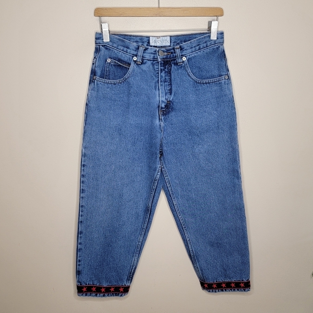 90s Vintage Casual Corner Annex Petite Cropped Capri Pedal Pusher Jeans Size 8P